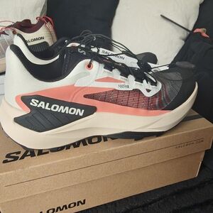 New Salomon Black and Coral Woman's Sneakers